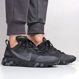 Nike React Element 55 Triple Black
